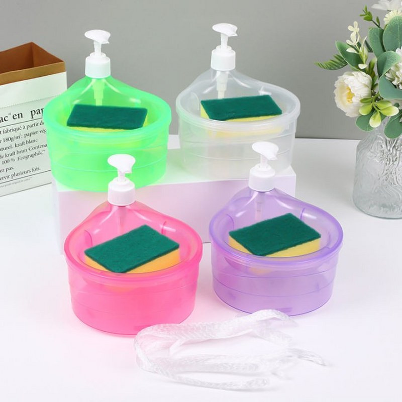 Kitchen Detergent Dispenser Soap Holder Press