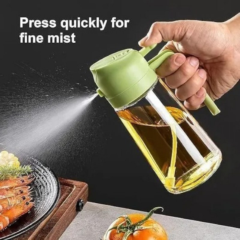 2-in-1 Glass Oil Dispenser and Spray Bottle