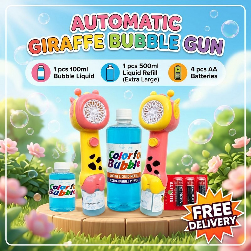 Automatic Giraffe Bubble Gun for Kids